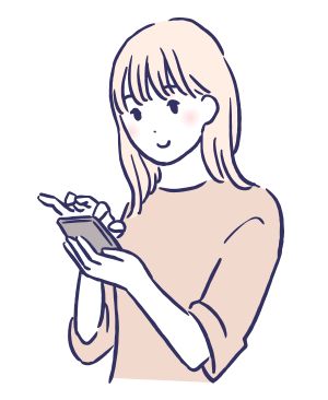 スマホを触る女性