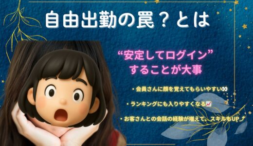 自由出勤ってどういうこと？どのくらい働けばいいの？🧐💭