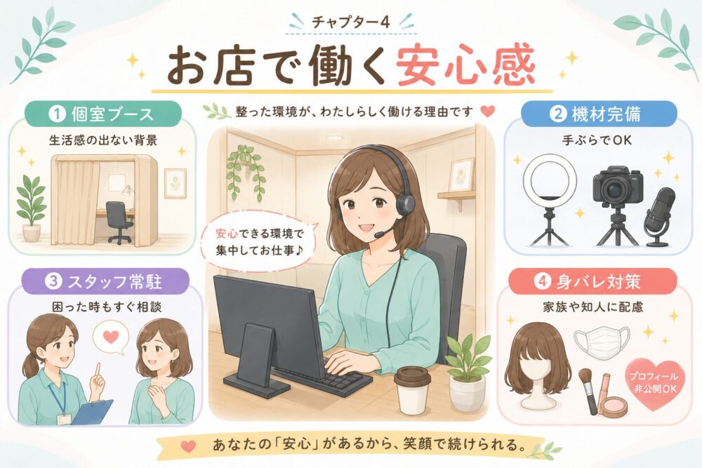 お店で働く安心感