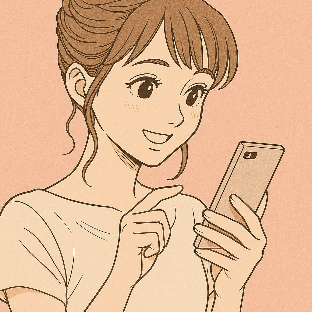 スマホを触る女性