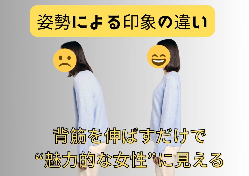 姿勢による印象の違い