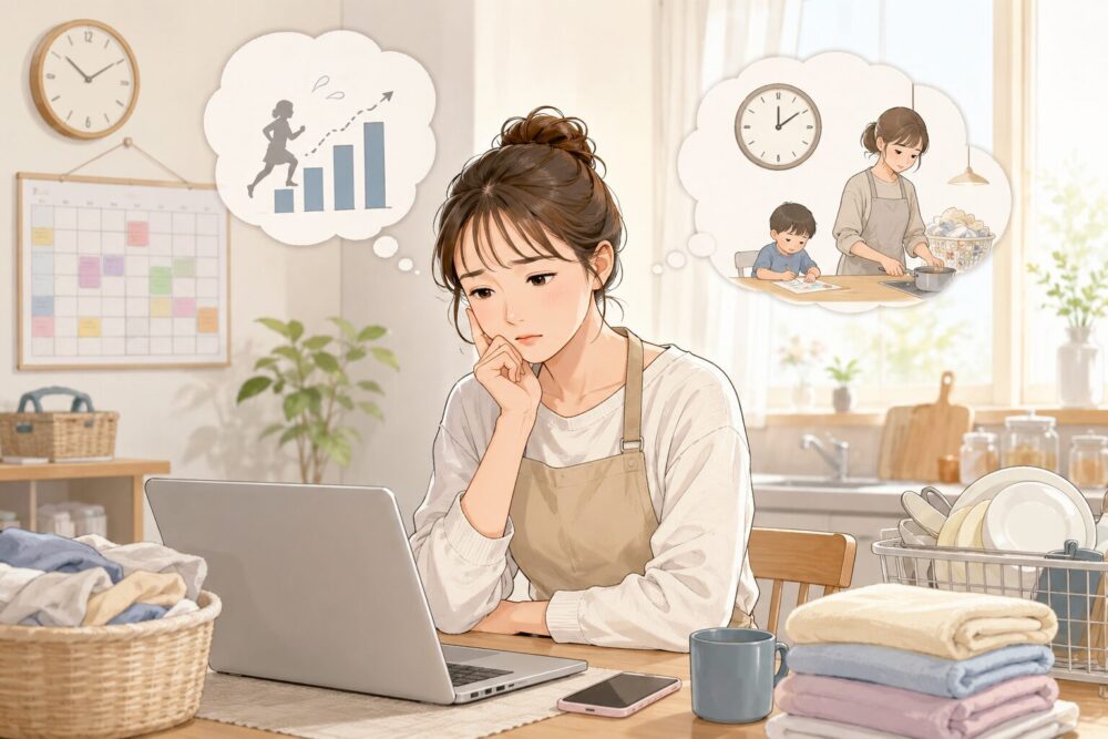 悩む主婦