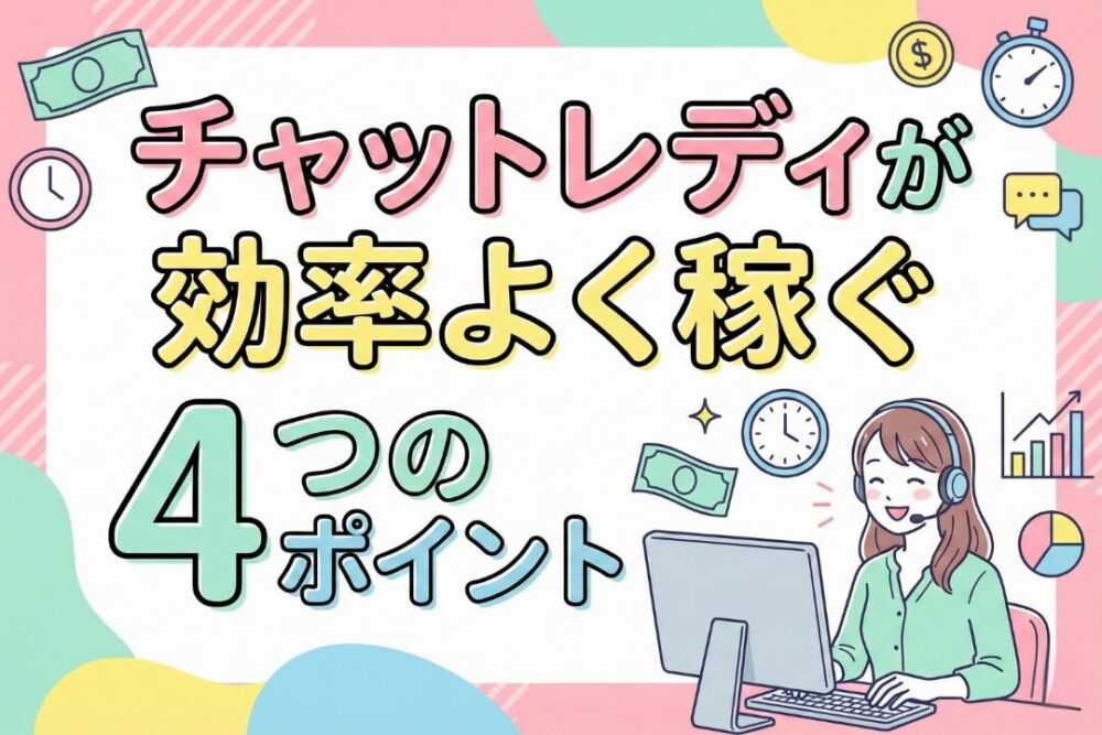 チャットレディが効率よく稼ぐ4つのポイント｜方法別完全ガイド