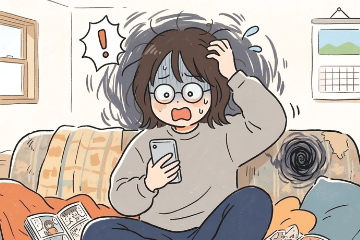 ショックを受ける女性