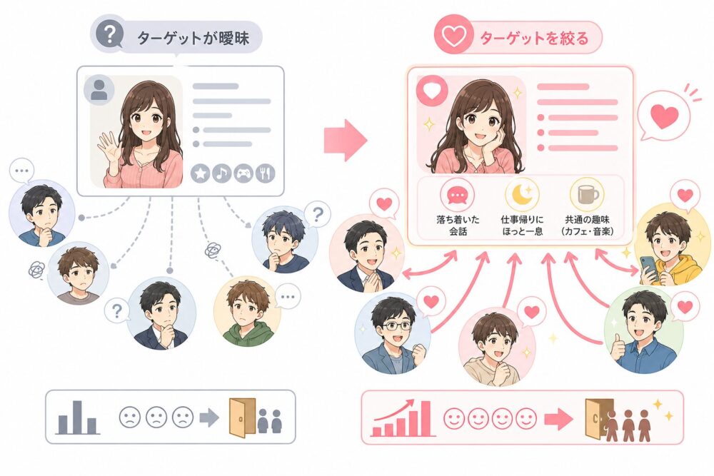 ターゲットを絞ると入室が増える理由
